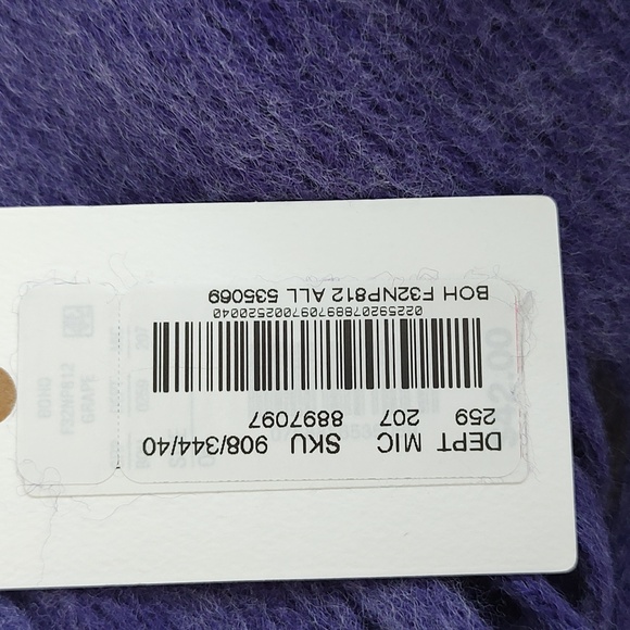 New Dillard's Soft Grape Purple Fringed Scarf / Wrap Winter Fall - Picture 9 of 10